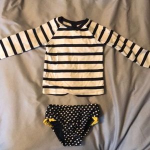 Girls rash guard two piece swimsuit (2T)
